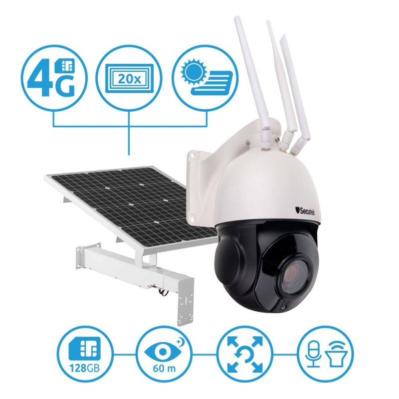 4G PTZ IP kamera Secutek SBS-NC67G-20X sa solarnim punjenjem